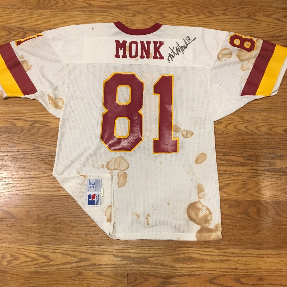 Vintage Redskins Signed Art Monk Jersey by Russell